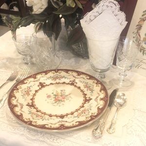 Set if 12 Vintage Staffordshire Dinner Plates
